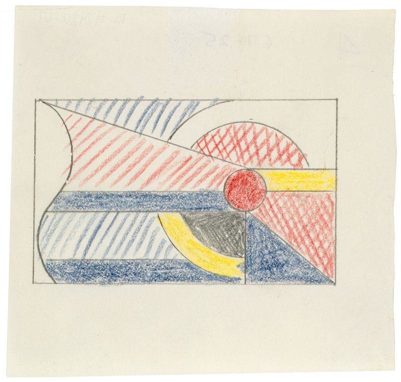Artwork: Modern Painting with Red Circle (Study), 1967 (RLCR 1404)