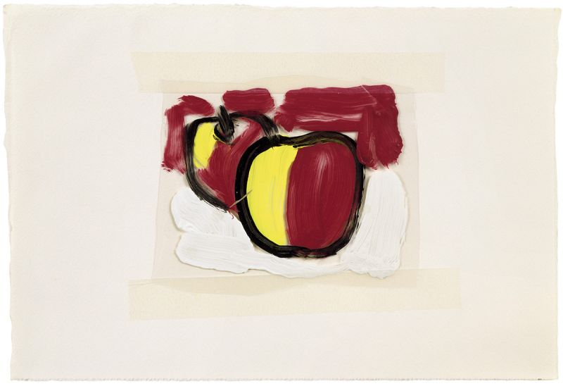 Artwork: Two Red and Yellow Apples (Study), 1981 (RLCR 3071)