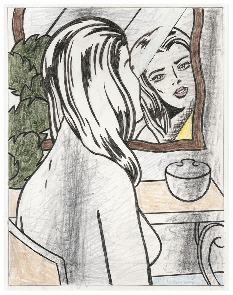Artwork: Nude at Vanity (Study), 1994 (RLCR 4282)  Image of full sheet not available