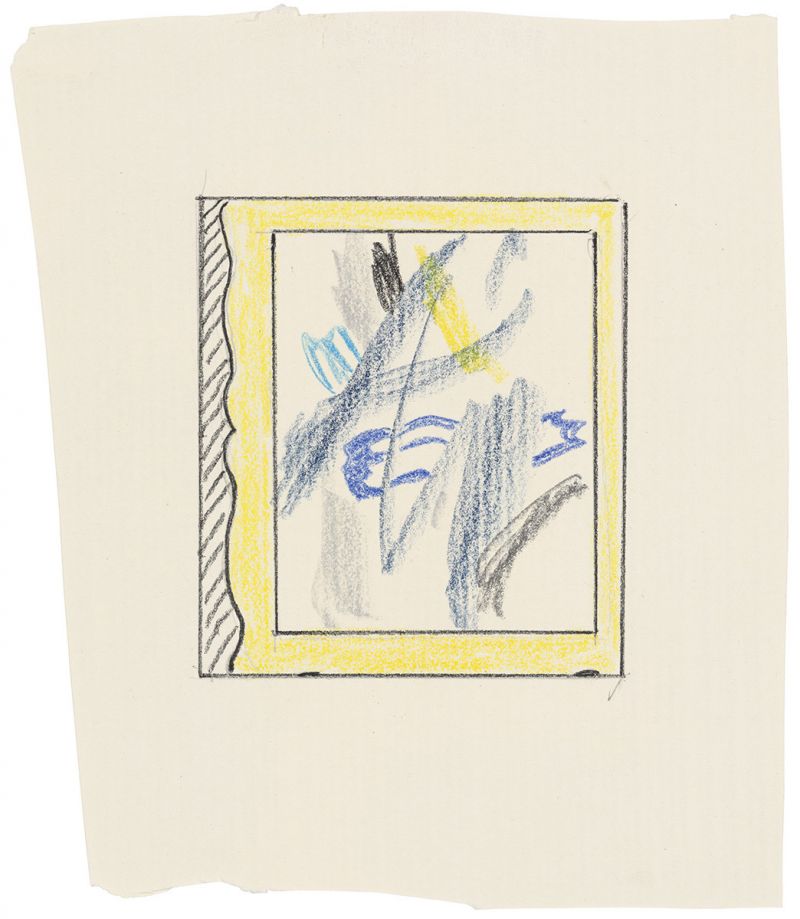 Artwork: Abstraction with Frame II (Study), c. 1982 (RLCR 3085) Photo: Courtesy Whitney Museum of American Art