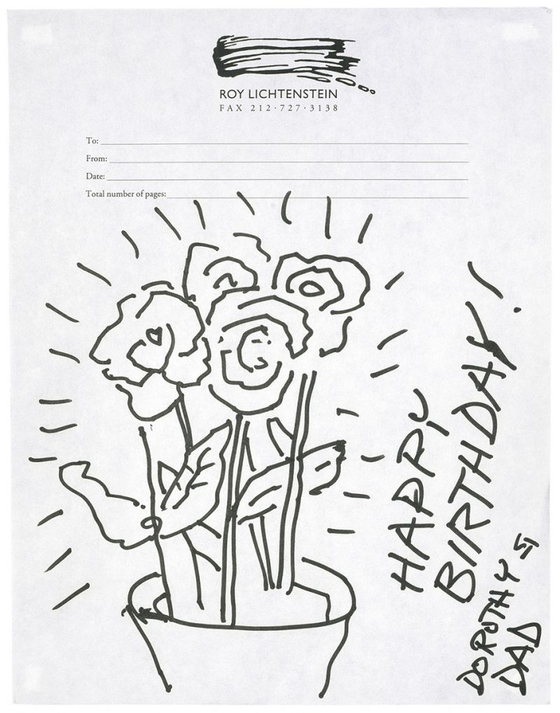 Artwork: Birthday Fax to Mitchell Lichtenstein, c. 1990–95 (RLCR 3996)