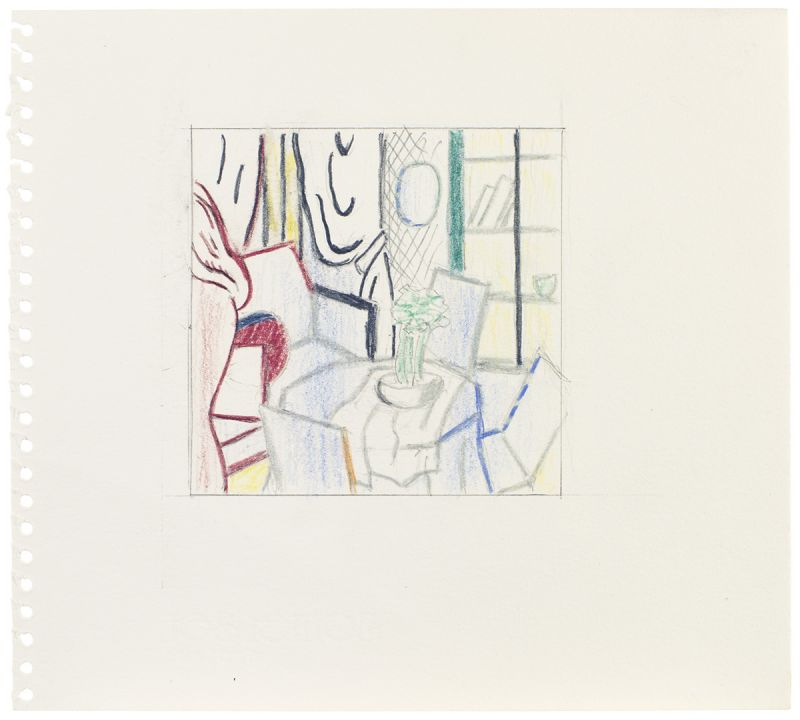 Artwork: Interior with Nude Leaving (Study), c. 1996 (RLCR 4527)