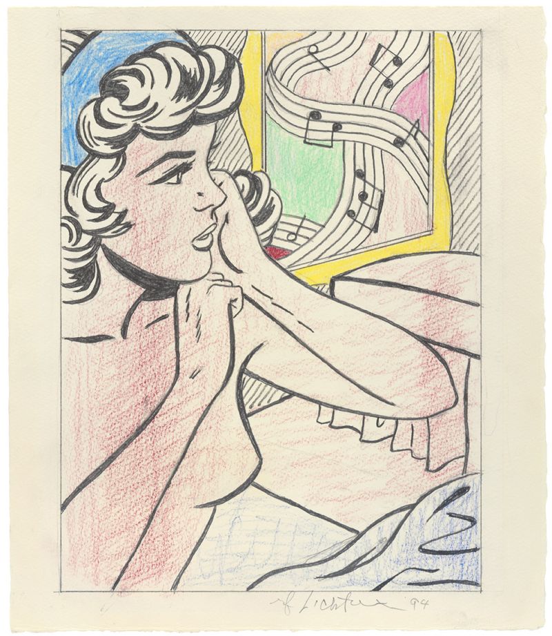 Artwork: Nude with Joyous Painting (Study), 1994 (RLCR 4296) Photo: Courtesy Sotheby's