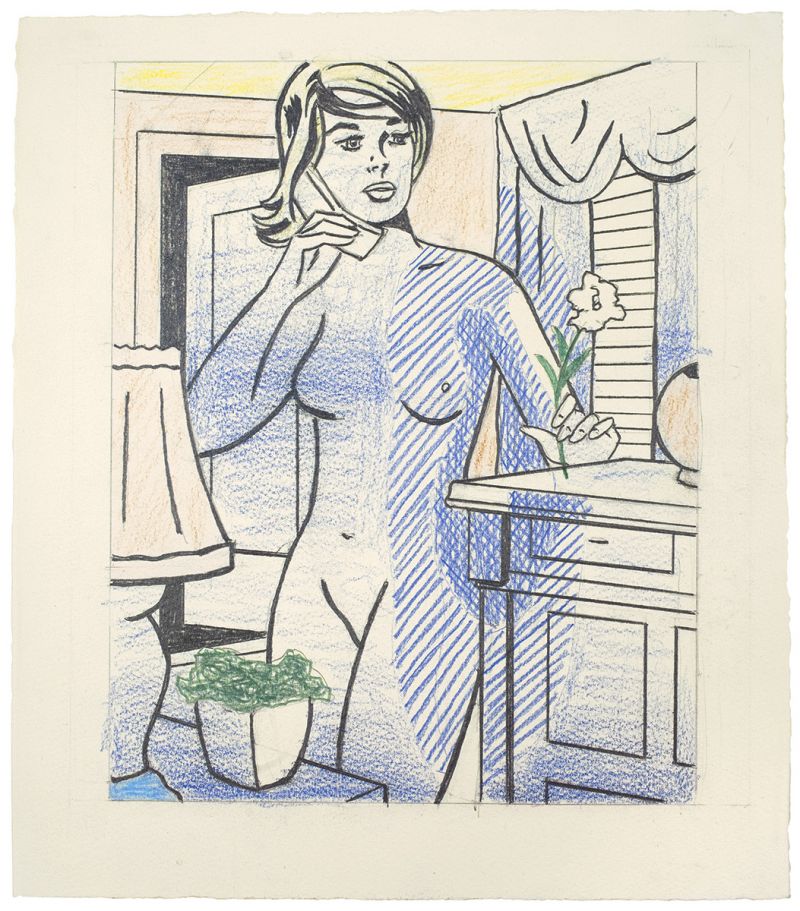 Artwork: Nude with White Flower (Study), 1994 (RLCR 4302)