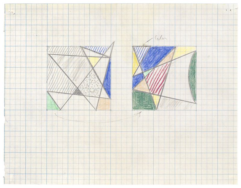 Artwork: Imperfect Diptych 46 1/4" x 91 3/8" (Study), 1987 (RLCR 3646)