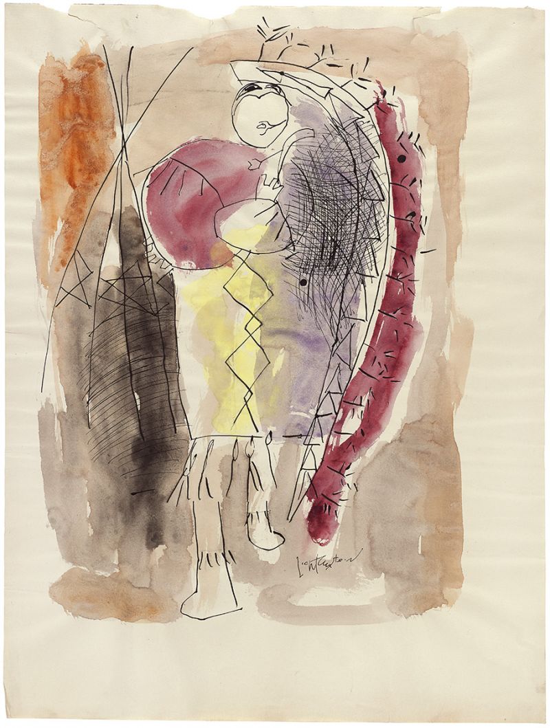 Artwork: Chief Before the Teepee (Study), c. 1952 (RLCR 360)