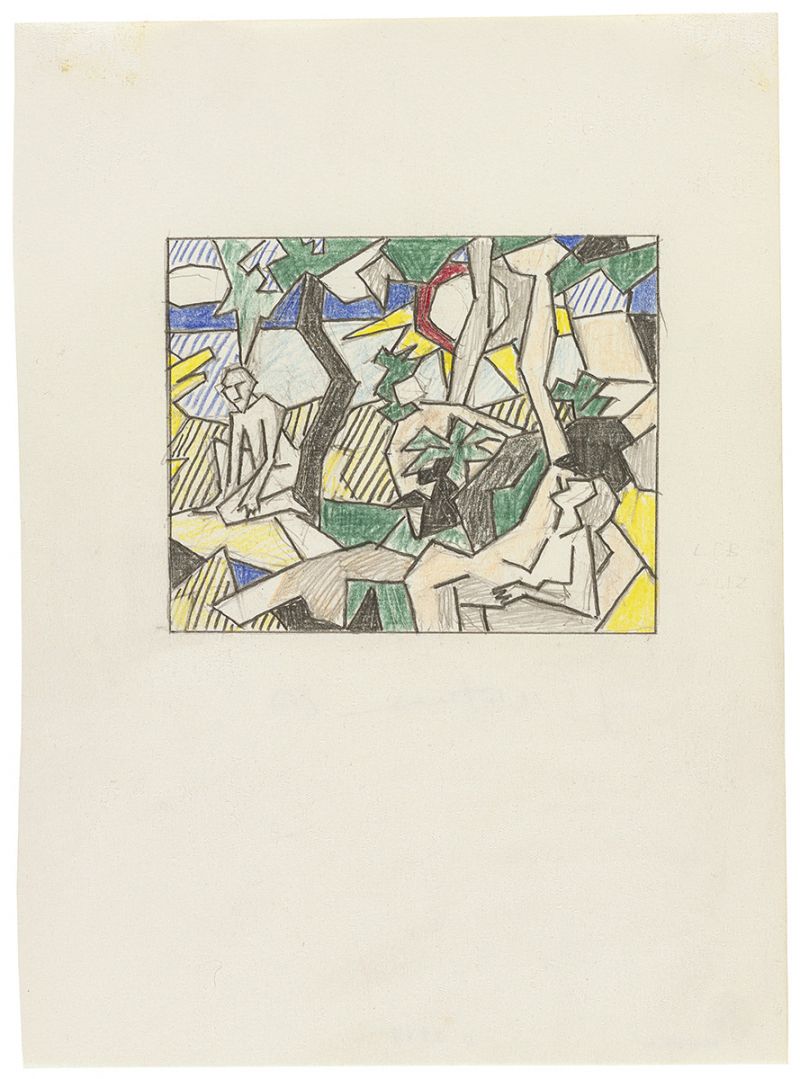 Artwork: Landscape with Figures and Sun (Study), 1980 (RLCR 2937)