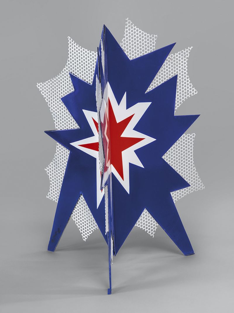 Artwork: Standing Explosion (Blue), 1965 (fabricated 1965) (RLCR 1157) Photo: Courtesy Christie's Face A (left) and Face C (right)