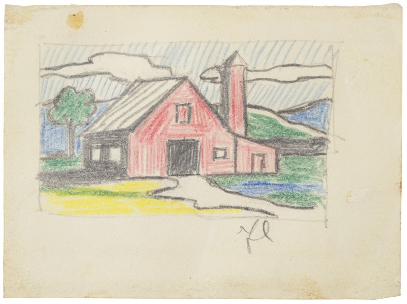 Artwork: Red Barn I (Study), c. 1969 (RLCR 1765)
