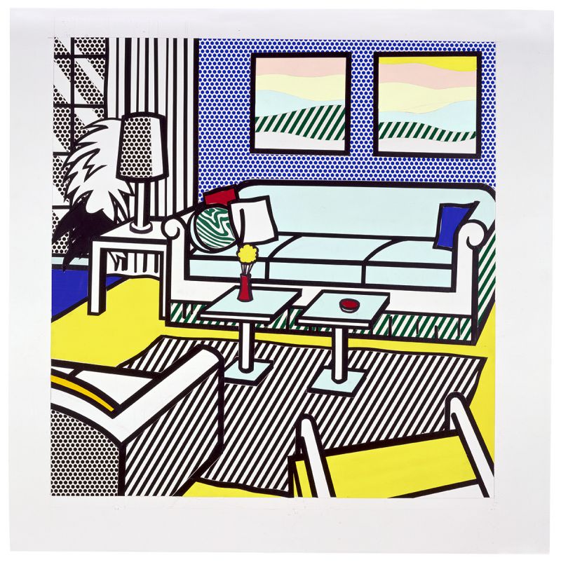 Artwork: Interior with Restful Paintings (Study), 1991 (RLCR 4046)