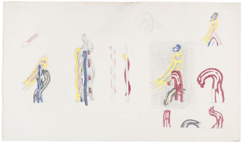 Artwork: Tokyo Brushstroke I and II (Studies), 1993 (RLCR 4243)