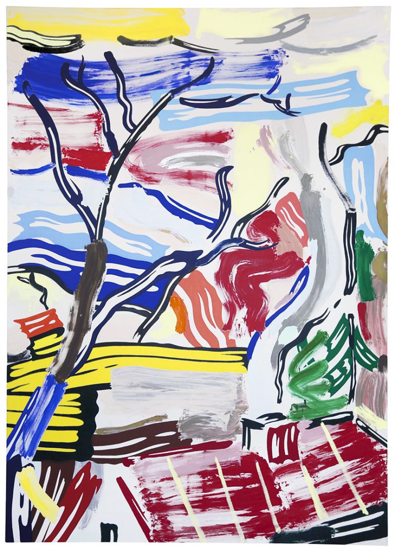 Artwork: Landscape with Red Roof, 1985 (RLCR 3434)