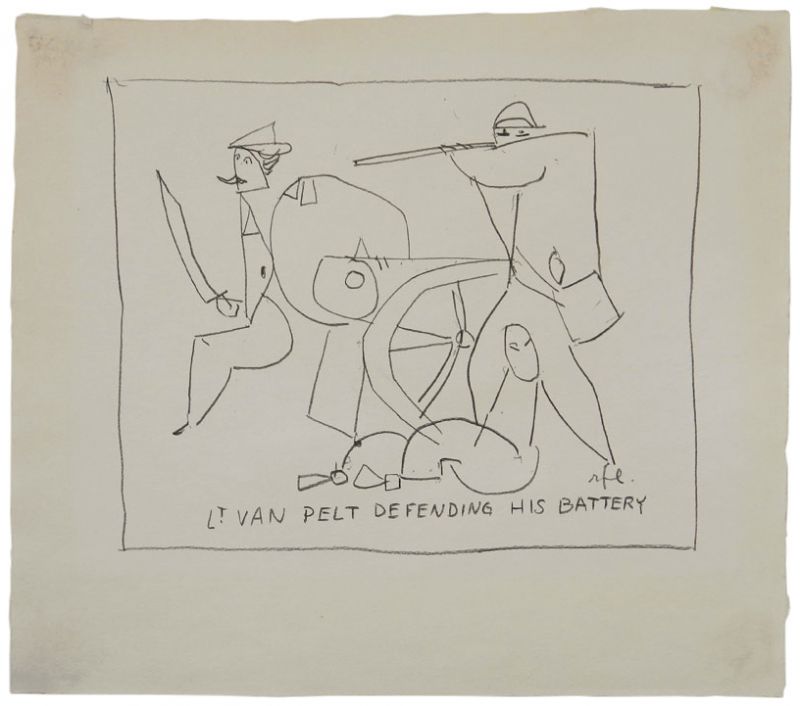 Artwork: Lt. Van Pelt Defending His Battery, c. 1952 (RLCR 378)