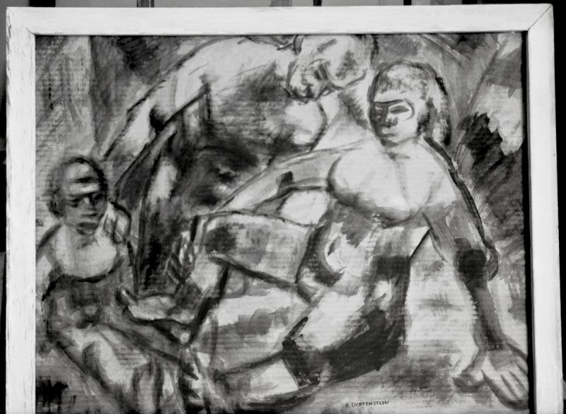 Artwork: Bathers, c. 1942–43 (RLCR 9) Photo: Courtesy RLF Archives Detail of archival image