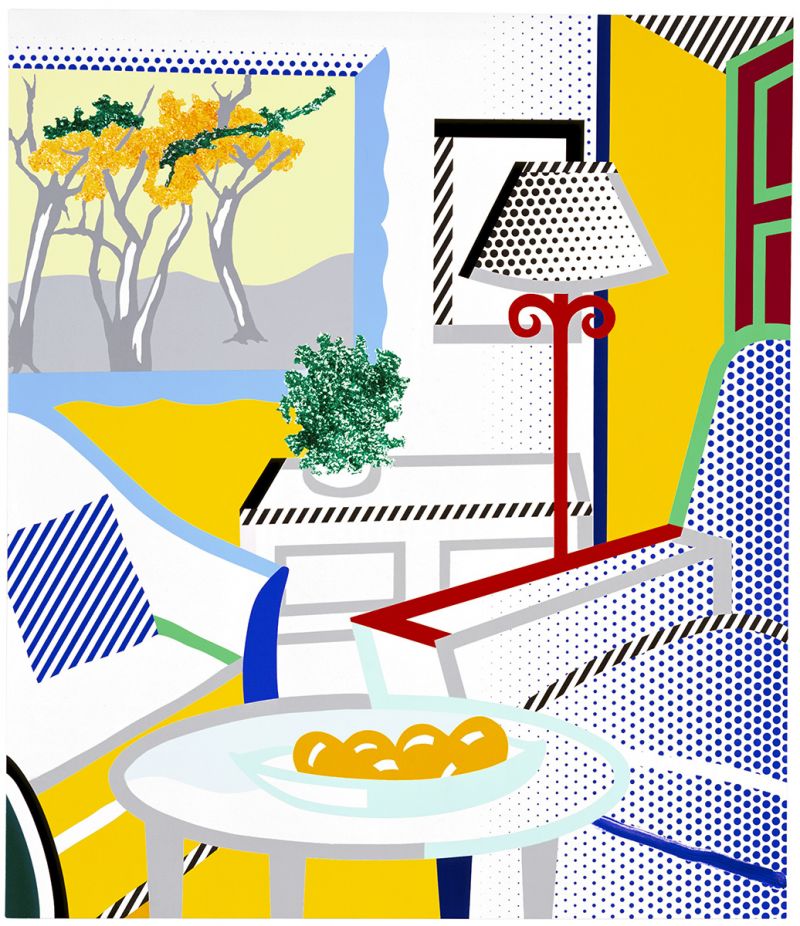 Artwork: Interior with Painting of Trees, 1997 (RLCR 4722) Photo: Courtesy Pace Wildenstein, New York