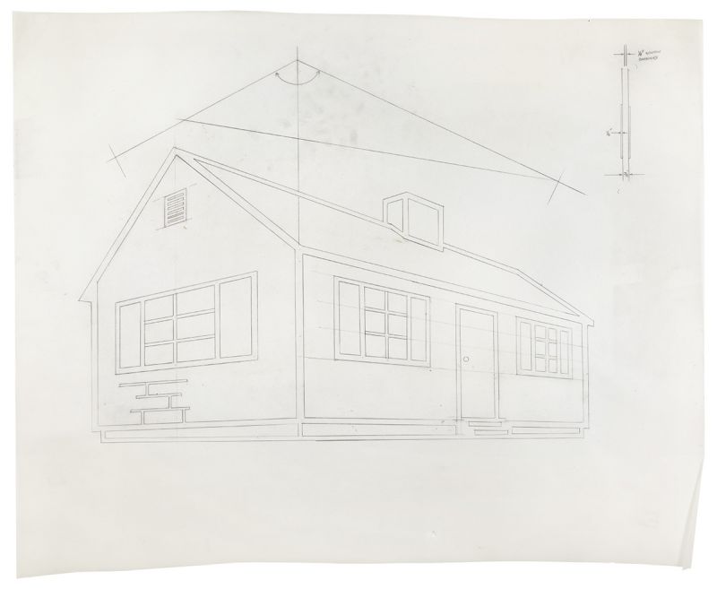 Artwork: House I (Study), c. 1996 (RLCR 4516)  Photographed c. 2004