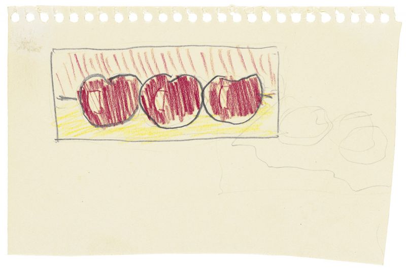 Artwork: Still Life with Three Apples (Study), 1972 (RLCR 2103)
