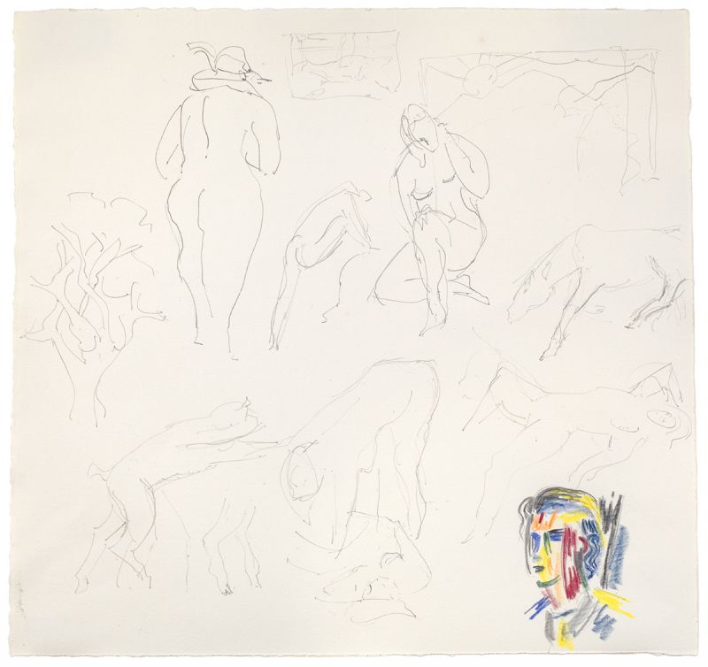 Artwork: Forest Scene with Figures (Studies), 1985 (RLCR 3422)