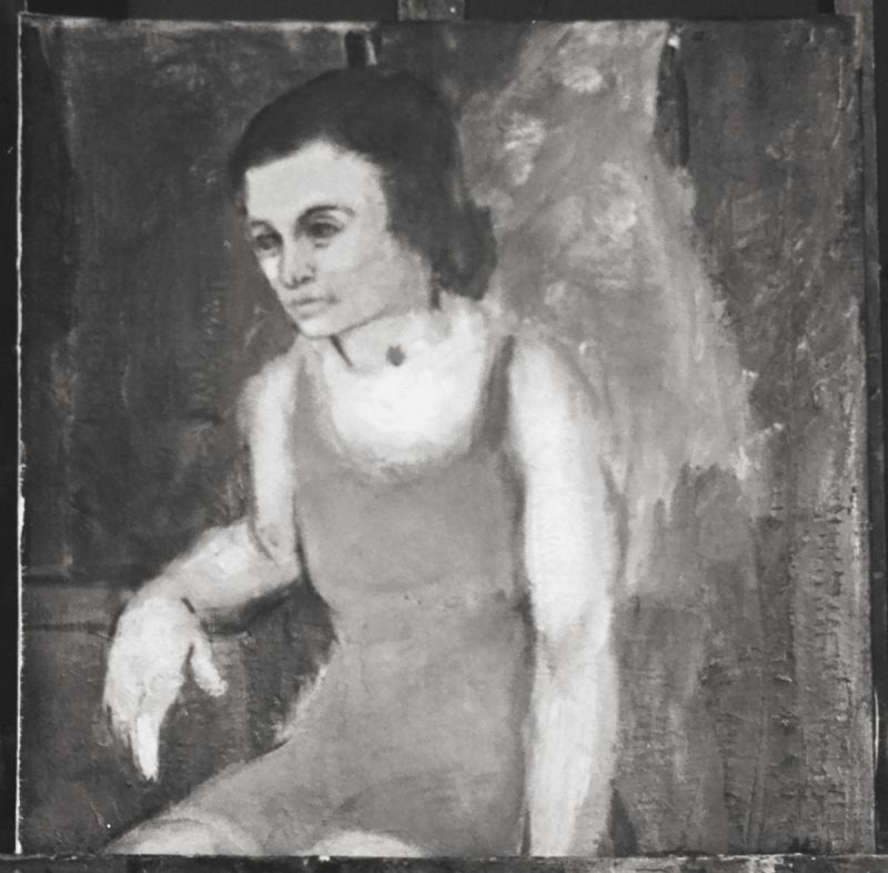 Artwork: Woman Seated, c. 1942–43 (RLCR 21) Photo: Courtesy RLF Archives Detail of archival image