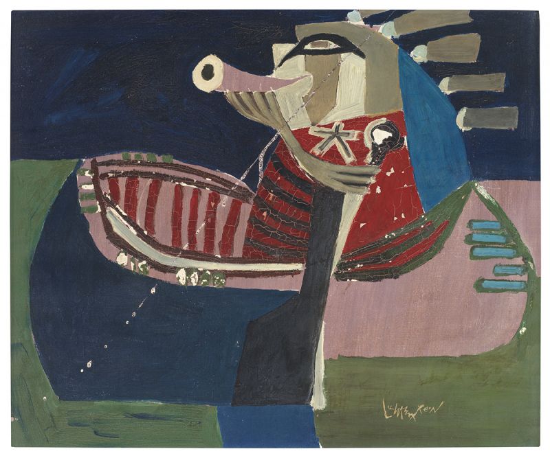 Artwork: Indian Calling Moose, c. 1952 (RLCR 366)