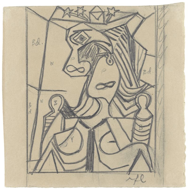 Artwork: Woman with Flowered Hat (Study), c. 1963 (RLCR 809)