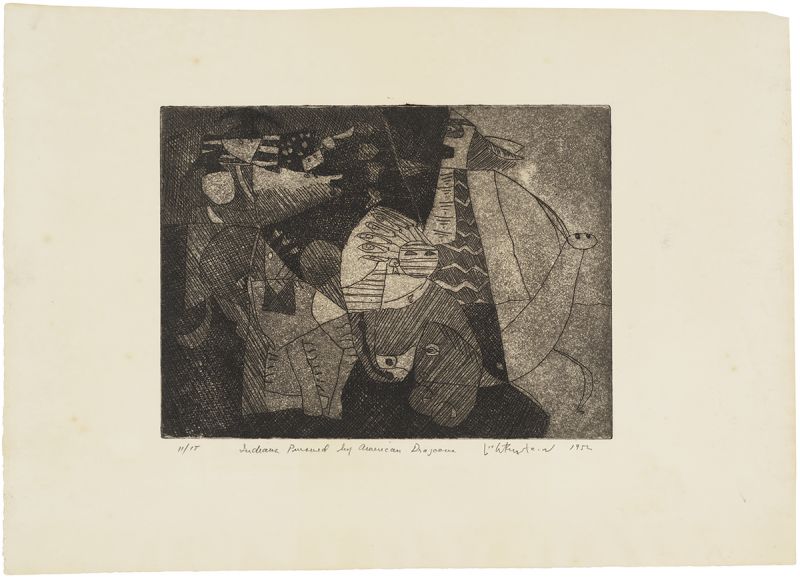 Artwork: Indians Pursued by American Dragoons, 1952 (RLCR 375) Photo: Whitney Museum of American Art