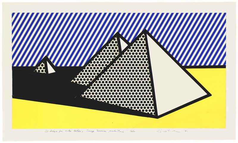 Artwork: Pyramids (Stage Backdrop) (Study), 1990 (RLCR 3921)