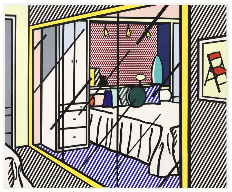 Artwork: Interior with Mirrored Closet (Study), 1991 (RLCR 4034)  Image of full board not available