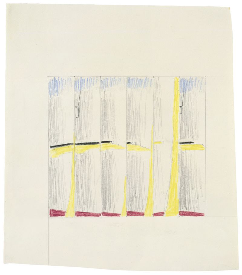 Artwork: Mirror #4 (Six Panels) (Study), 1971 (RLCR 1980)