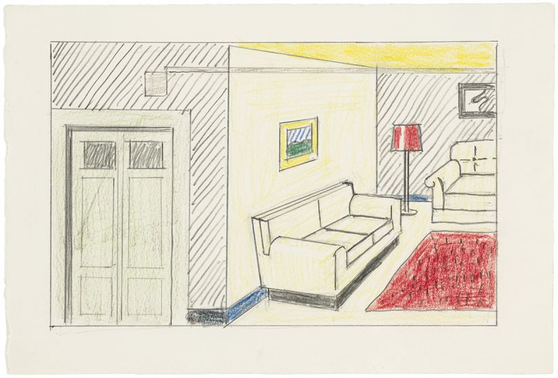 Artwork: Interior (Study), 1989 (RLCR 3787) Photo: Courtesy Christie's