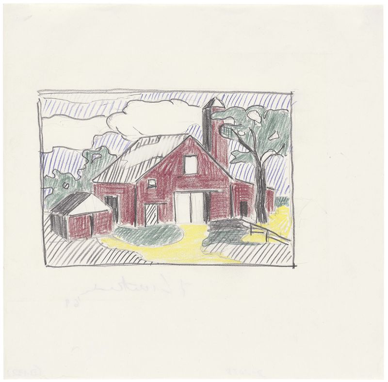 Artwork: Study for Large Red Barn (Study), 1969 (RLCR 1779)