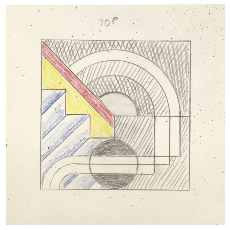 Artwork: Modern Painting with Red Slant (Study), 1967 (RLCR 1408)