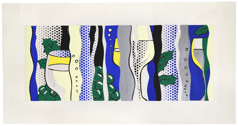 Artwork: Taittinger 1985 Champagne Bottle Label (Study), 1986 (RLCR 3588)