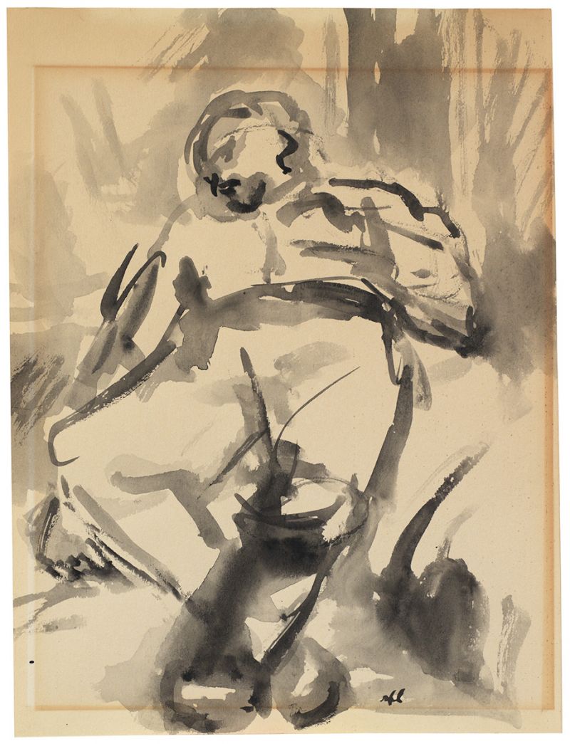Artwork: Reclining Man, c. 1943–45 (RLCR 30)