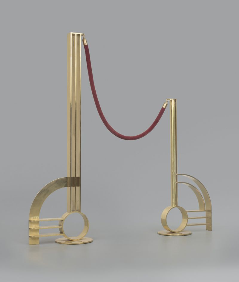 Artwork: Modern Sculpture with Velvet Rope, 1968 (fabricated 1968–69) (RLCR 1629) Photo: Courtesy Whitney Museum of American Art RLCR 1629.2/3