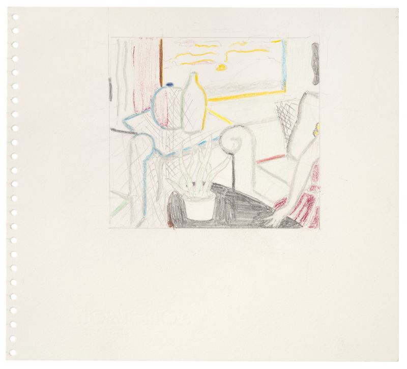 Artwork: Interior with Woman Leaving (Study), 1997 (RLCR 4728)