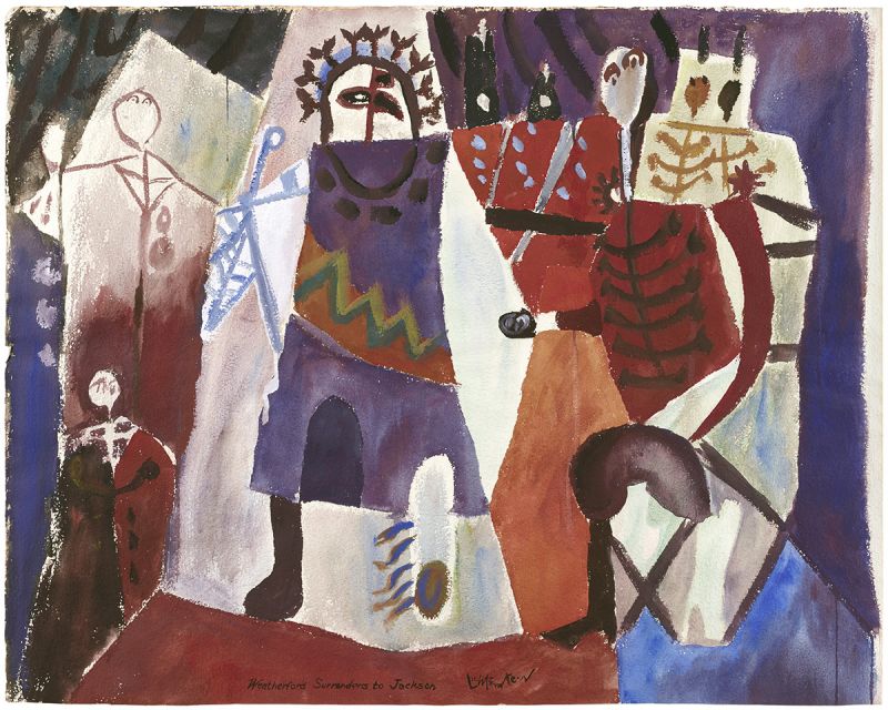 Artwork: Weatherford Surrenders to Jackson, c. 1953 (RLCR 425)