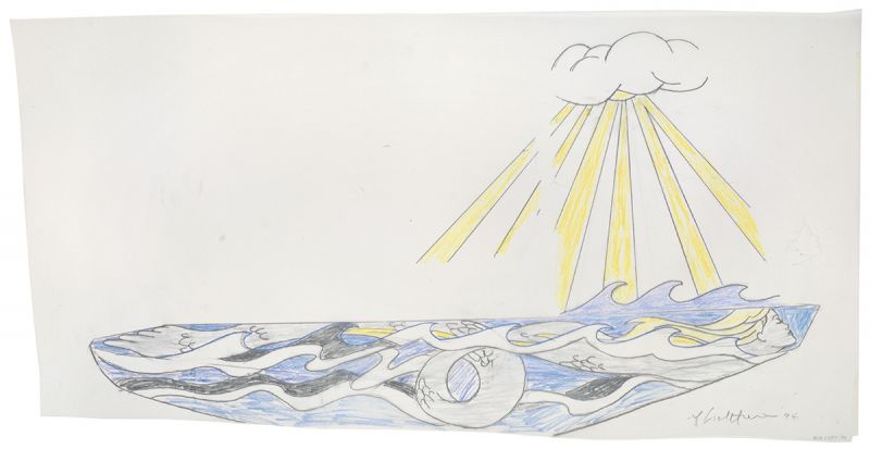 Artwork: Mermaid Sailboat (Study), 1994 (RLCR 4278)
