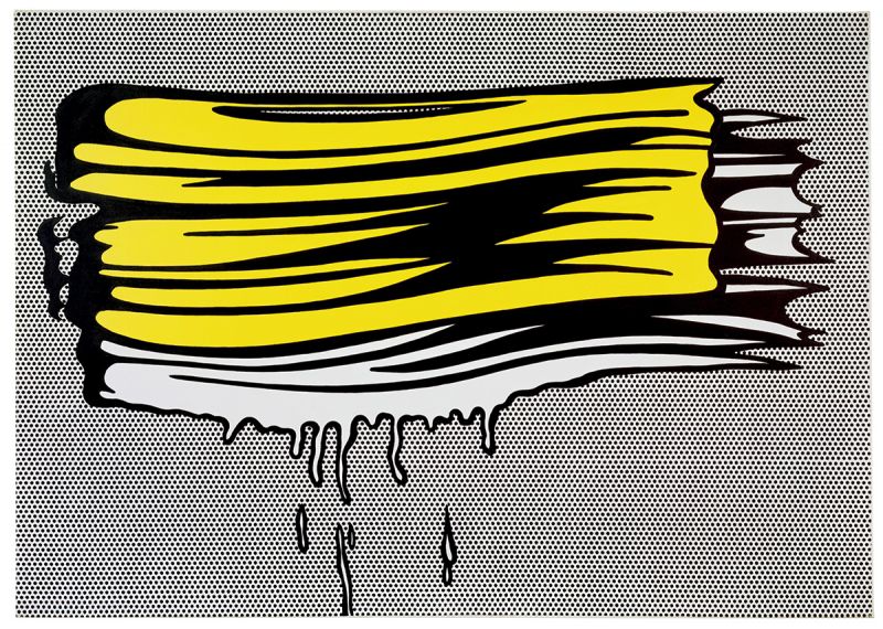 Artwork: Yellow and White Brushstrokes, 1965 (RLCR 1194)