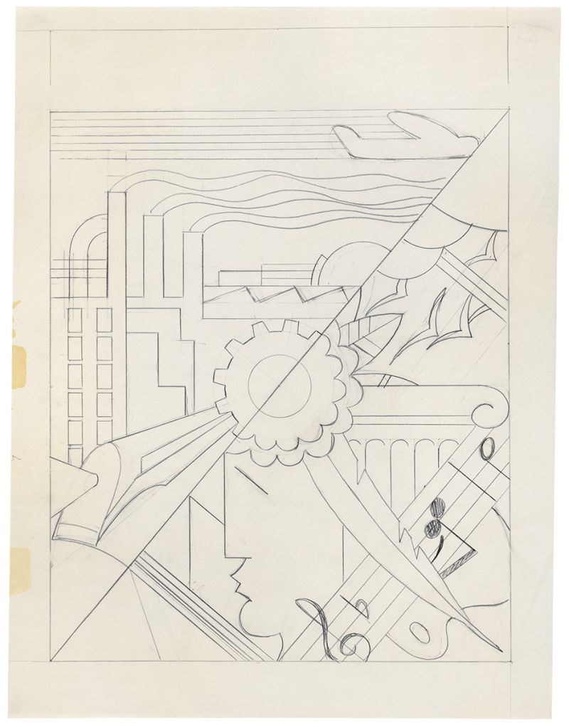 Artwork: Industry and the Arts (Study), c. 1969 (RLCR 1680)