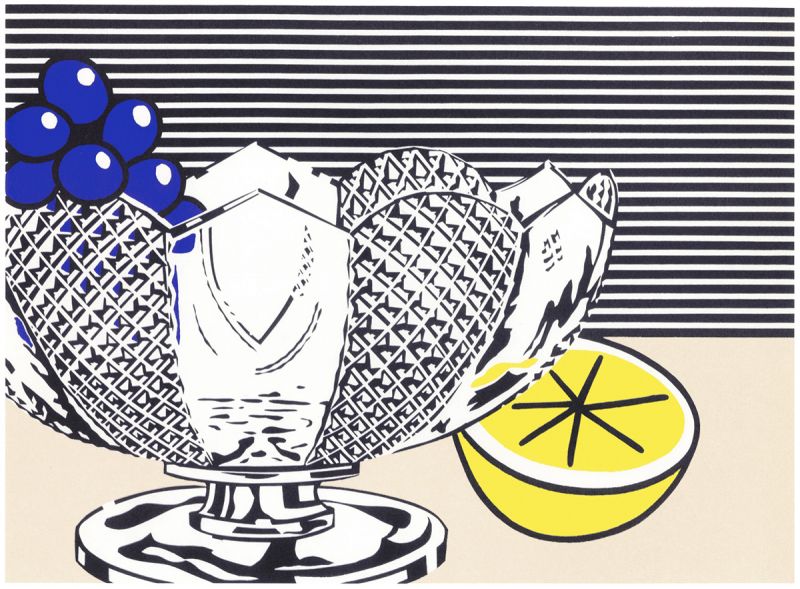 Still Life with Crystal Bowl, Lemon, Grapes, 1973 (RLCR 2193