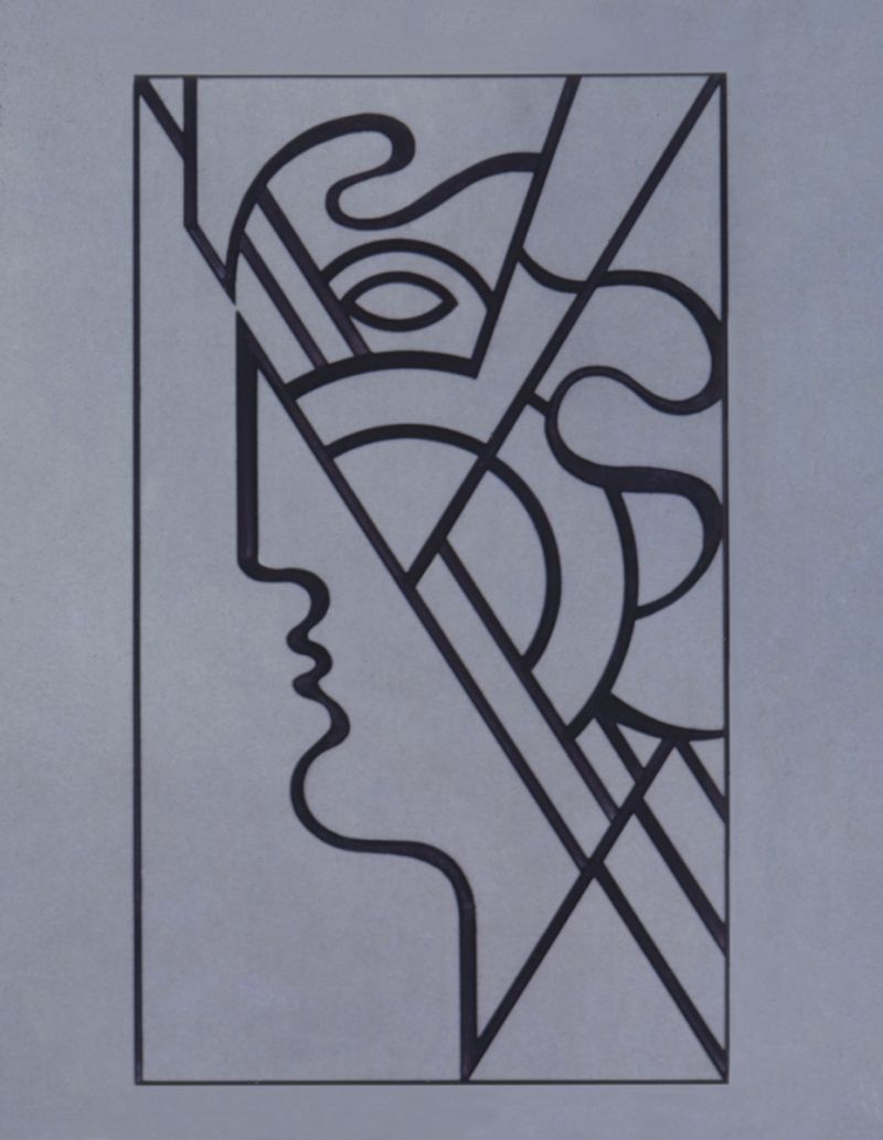 Artwork: Modern Head #5 (Study), c. 1970 (RLCR 1886)  Detail of archival image