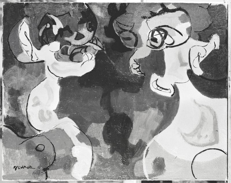 Artwork: Conversation, c. 1947 (RLCR 56) Photo: Courtesy RLF Archives Detail of archival image