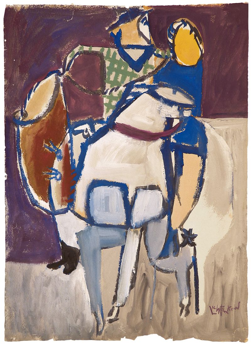 Artwork: Western Figures on Horseback, c. 1953 (RLCR 427)