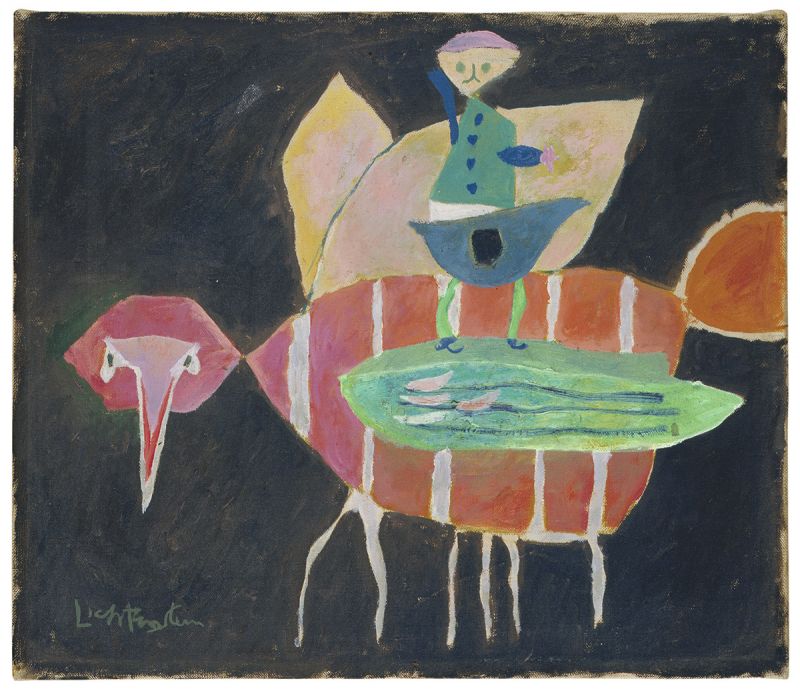 Artwork: Insect with Man, c. 1950 (RLCR 198)