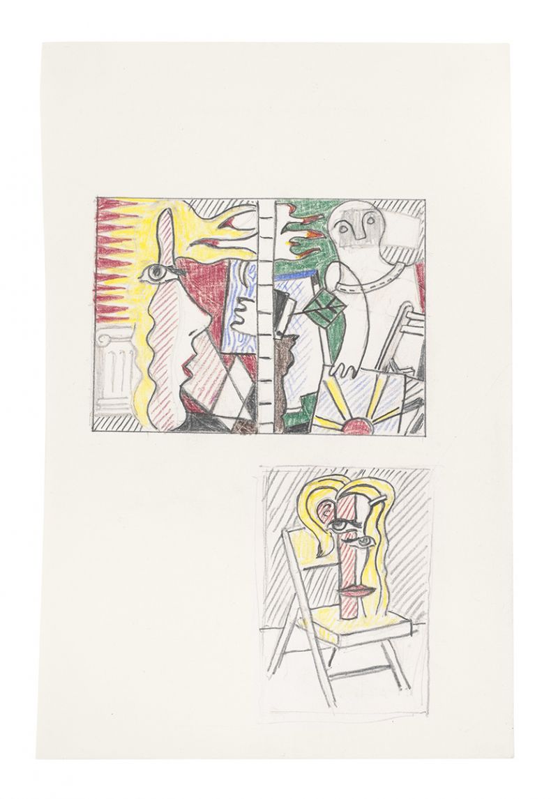 Artwork: Untitled Composition and Sitting Pretty (Studies), 1978 (RLCR 2781)