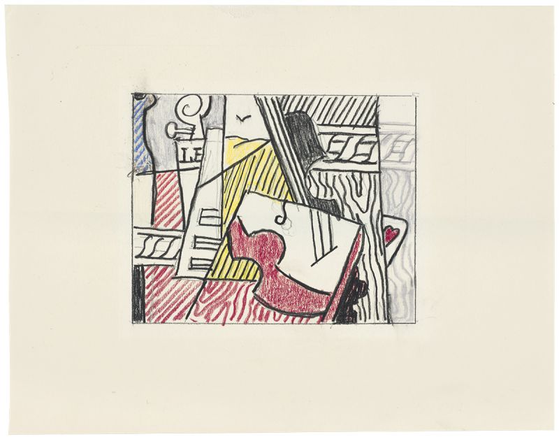 Artwork: Cubist Still Life (Study), 1974 (RLCR 2258) Photo: Courtesy Christie's