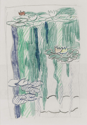 Artwork: Water Lilies with Cloud (Study), 1992 (RLCR 4162)