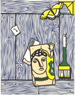 Artwork: Trompe l'Oeil with Léger Head and Paintbrush, 1973 (RLCR 2237)