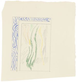 Artwork: Painting: Red and Blue Brushstrokes (Study), 1983 (RLCR 3232)